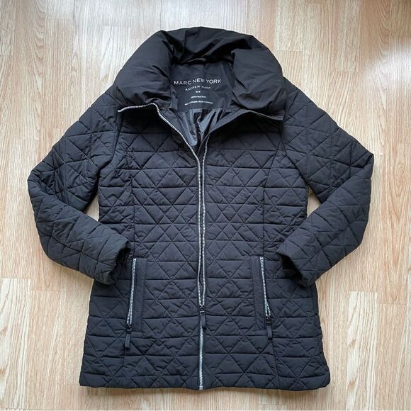 Marc New York Black Quilted Puffer Jacket - Size: Medium - Picture 3 of 11